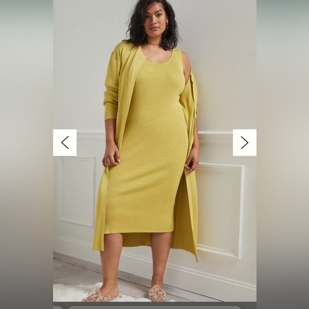 NWT Anthropologie Saturday Sunday Sweater Dress Lounge Set in Cream Size Small